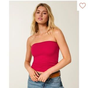 Hollister Y2K Seamless Fabric Reversible Tube Top pink Medium